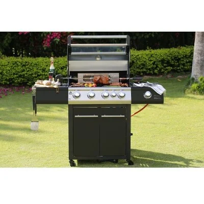 Orca Gas Grill 4 Burner + 1 Infrared Burner + 1 Slide Burner - Black